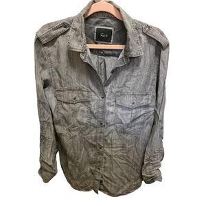 RAILS Size Small Chambray Gray Button Down Lyocell Shirt EUC